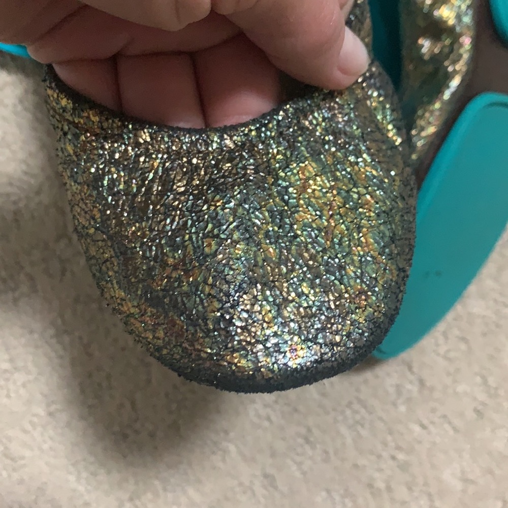 Tieks Starstruck Gold Leather Ballet Flats - Picture 5 of 6